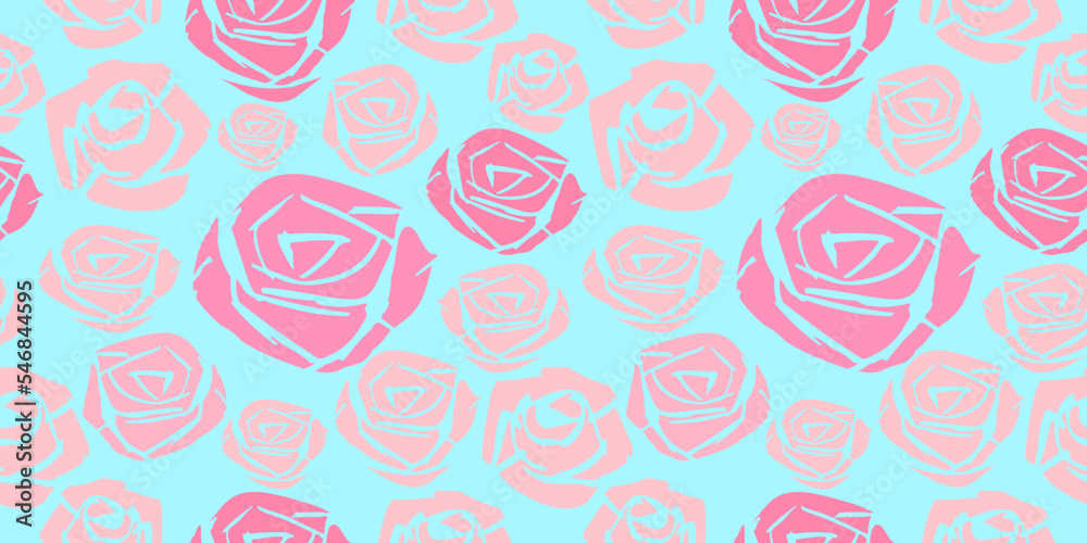 rose flower seamless pattern background