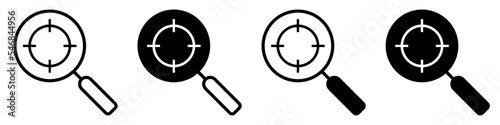 Search icon vector set. increase illustration sign collection. magnifier symbol.