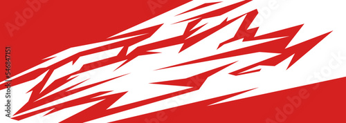 Side body graphic sticker. Abstract racing design concept. Car decal wrap design for motorcycle, boat, truck, car, boat and more.