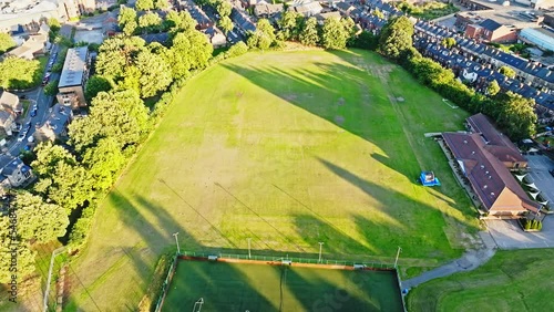 Recreational astroturf soccer pitch at Hillsborough Park Sheffield photo