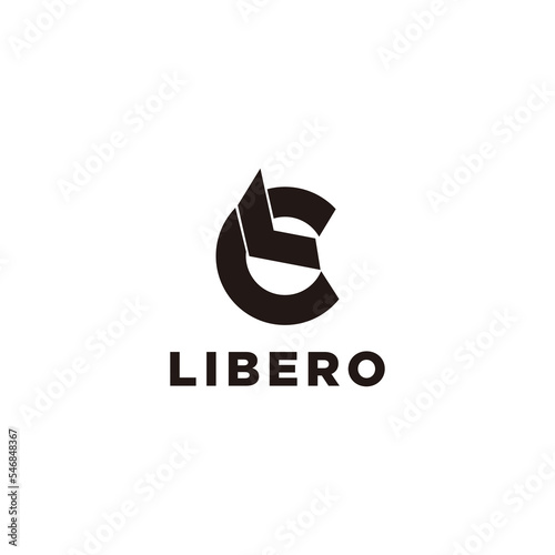 L Or C logo icon design template flat vector