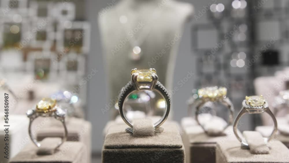 Rings jewelry on table store . Jewelry tray close up. Rings jewelry on table store . Jewelry tray close up.
