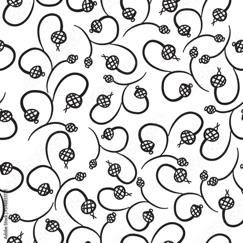 Vector seamless doodle illustration floral elements. For wallpaper, textiles, printing. For any background