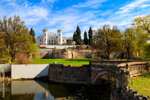 Sharovka palace in neo-gothic style, also known as Sugar Palace in Kharkov region, Ukraine photo