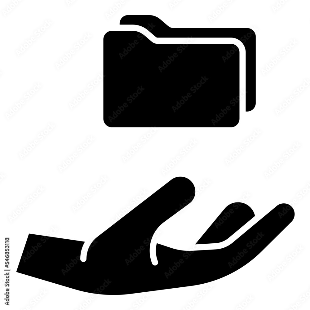 hand folder icon hand folder icon
