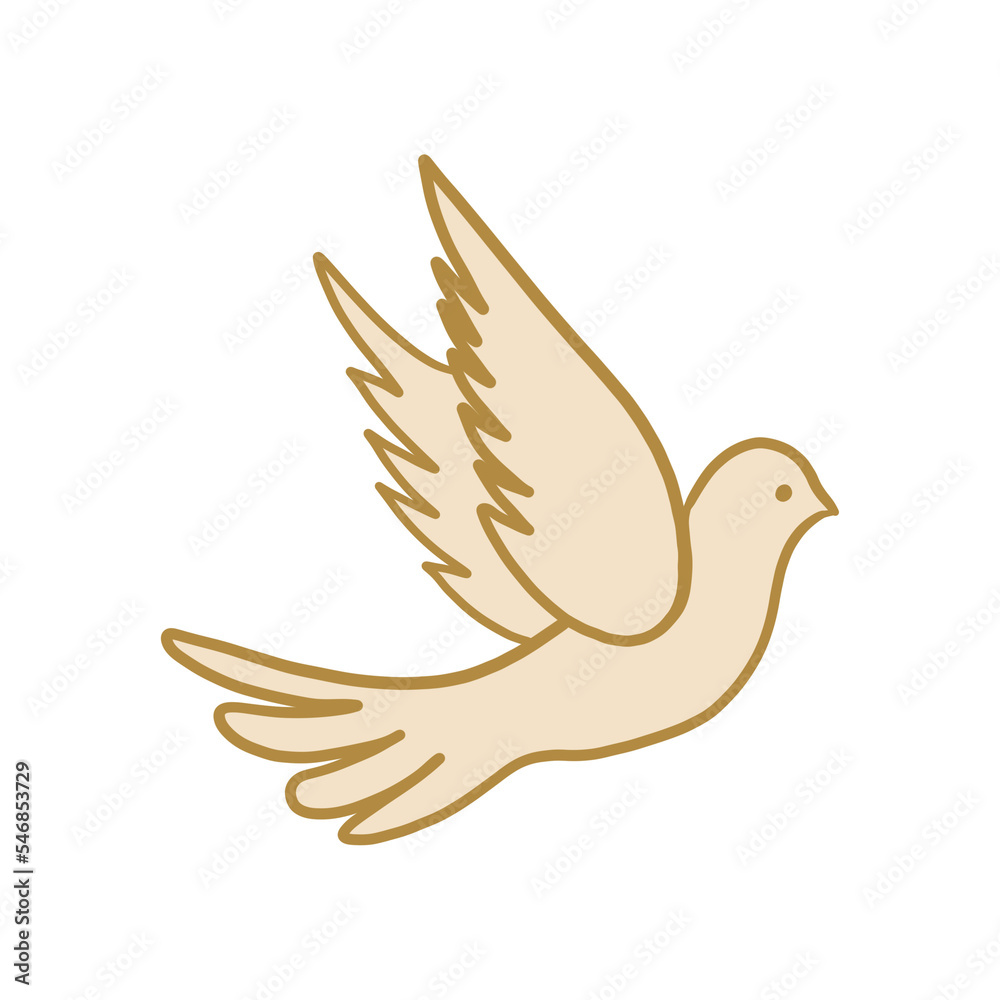 Fototapeta premium Elegant Pigeon Hand Drawn