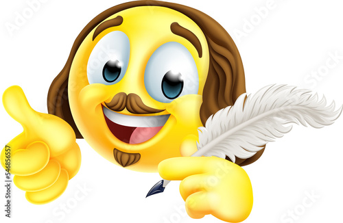 Shakespeare Poet Emoticon E...