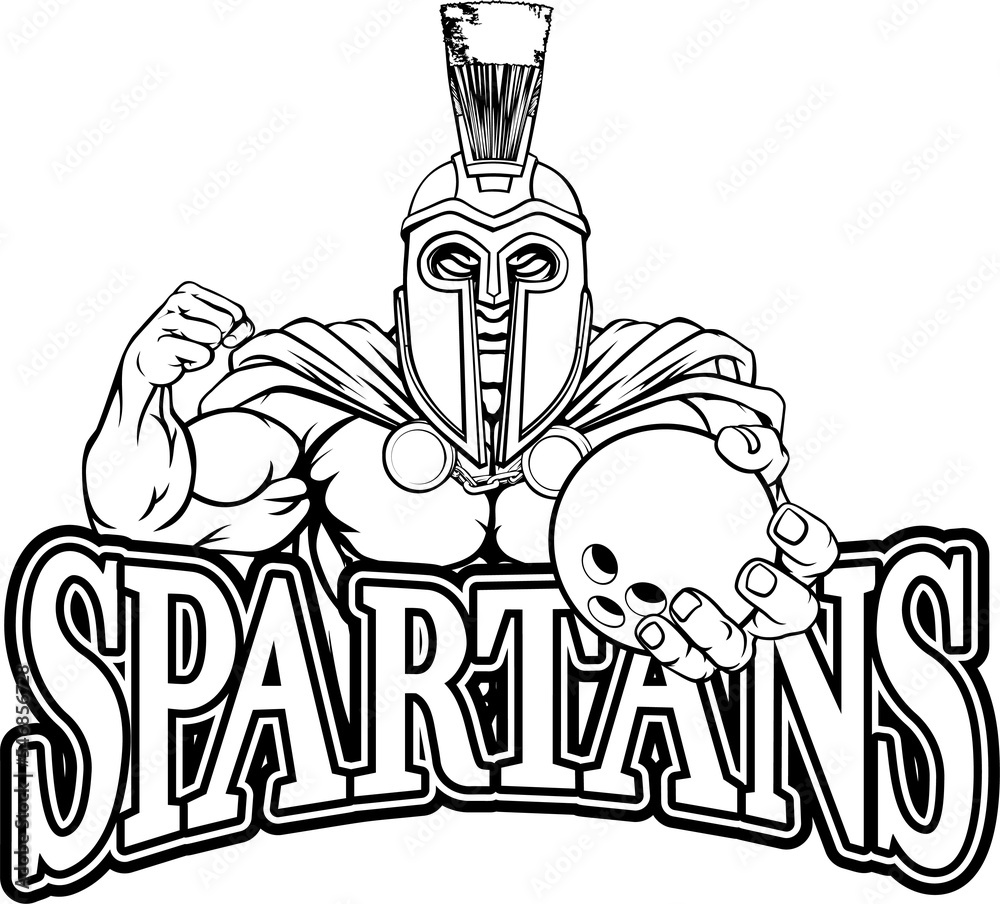 Spartan Trojan Bowling Sports Mascot Spartan Trojan Bowling Sports Mascot