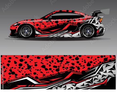 Graphic abstract stripe racing background kit designs for wrap vehicle race car rally adventure and livery