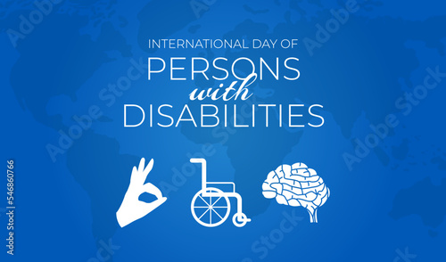 International Day of Persons with Disabilities Blue Illustration