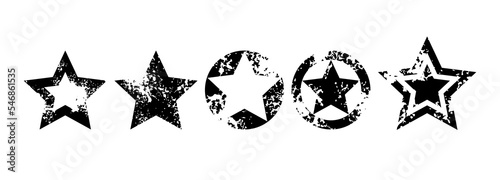 Shabby stars on a white background in vector EPS 8