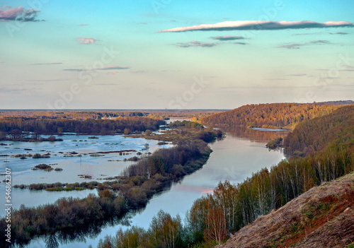 A wonderful view of the flood from the top point  showing the beauty of the flat terrain.