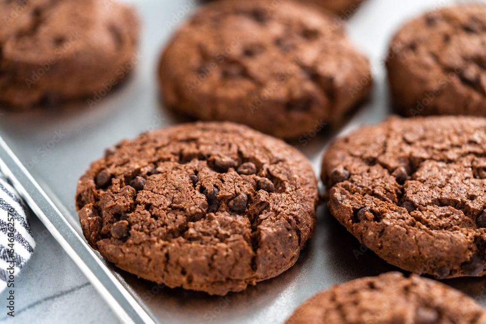 Double chocolate chip cookies