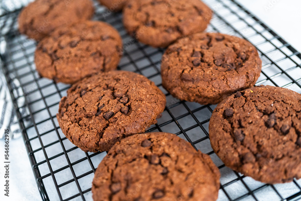Double chocolate chip cookies Double chocolate chip cookies