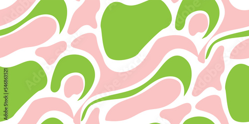 Abstract Hand Drawn Various Shapes Vector Objects Contemporary Modern Illustration Seamless Pattern Trendy Fashion Colors Perfect for Allover Fabric Print