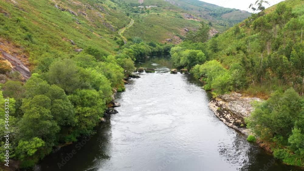 Aerial view of the Ulla river in Galicia Aerial view of the Ulla river in Galicia