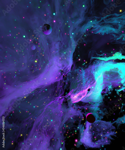 Dreamy space clouds background  © arshad
