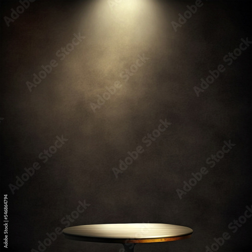 blank table in a spotlight for background