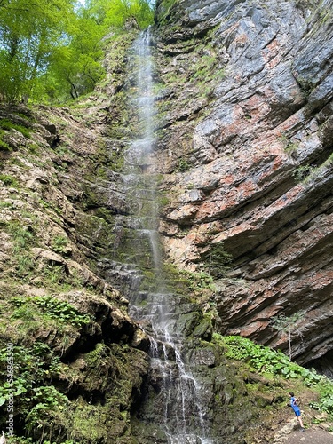 Zeleni vir waterfall or Curak waterfall in the significant landscape Green whirpool - Croatia (Slap Zeleni vir ili vodopad Curak u značajnom krajoliku Zeleni vir, Skrad - Gorski kotar, Hrvatska) photo