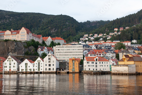 beautiful architecture and colorful houses in the city of Bergen, Norway