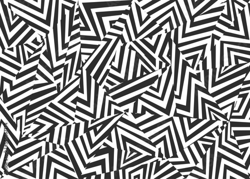 Abstract background with seamless dazzle camouflage pattern photo