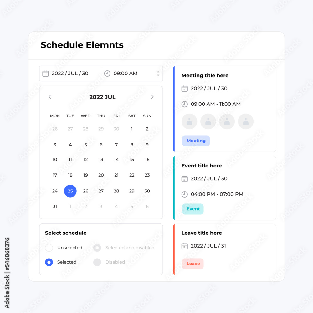 form elements ui design