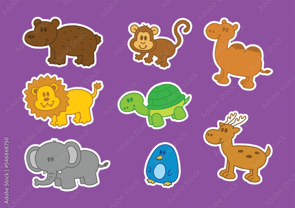 Zoo Animal Cartoon set Zoo Animal Cartoon set