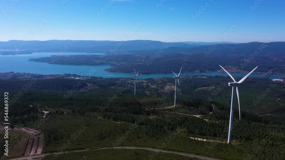 Aerial view of Mount Xiabre in Vilagarcia de Arousa Aerial view of Mount Xiabre in Vilagarcia de Arousa