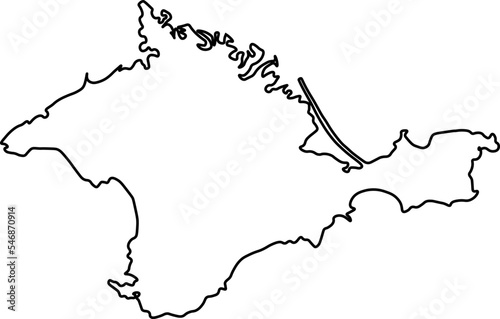 Fényképezés Crimean peninsula vector image