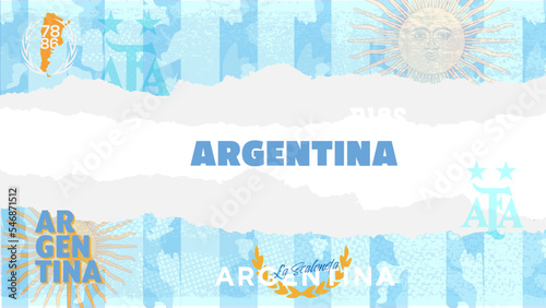 Elementos de diseño - graphics elements sport. Plantilla Argentina Copa de  américa 2024