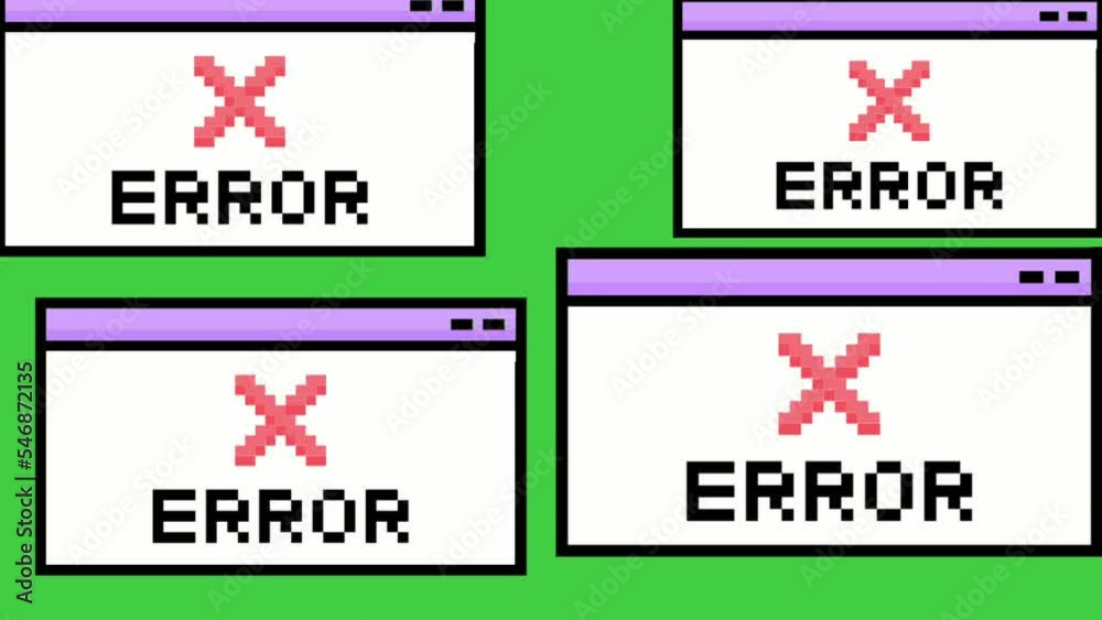 footage error green screen icon, perfect for templates, games, computers, movies, editing, etc