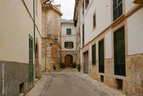 empty historic streets of Soller, the famous city of Mallorca island (Spain)  © 3kolory
