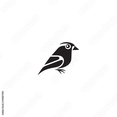 Bird logo, positive and negative space logo