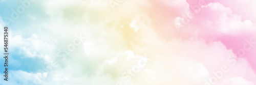 Pastel of sky and soft cloud abstract background