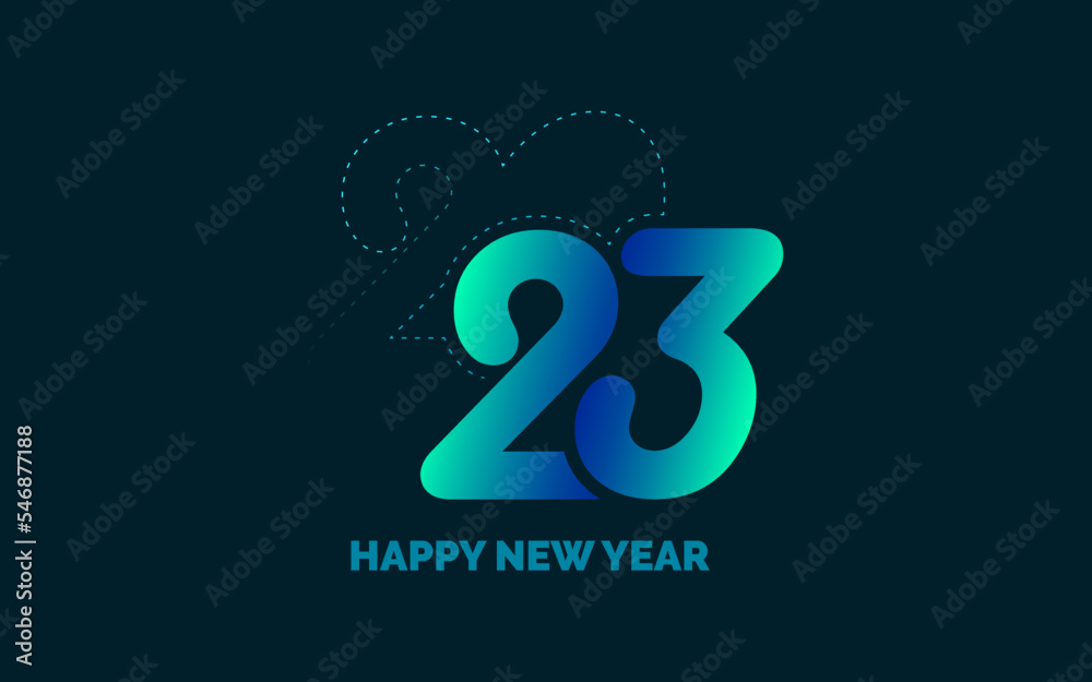 2036 Happy New Year symbols. New 2023 Year typography design. 2023 numbers logotype illustration. Vector illustration
