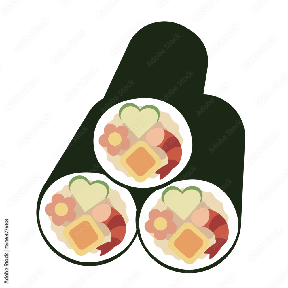 恵方巻のイラスト 恵方巻のイラスト