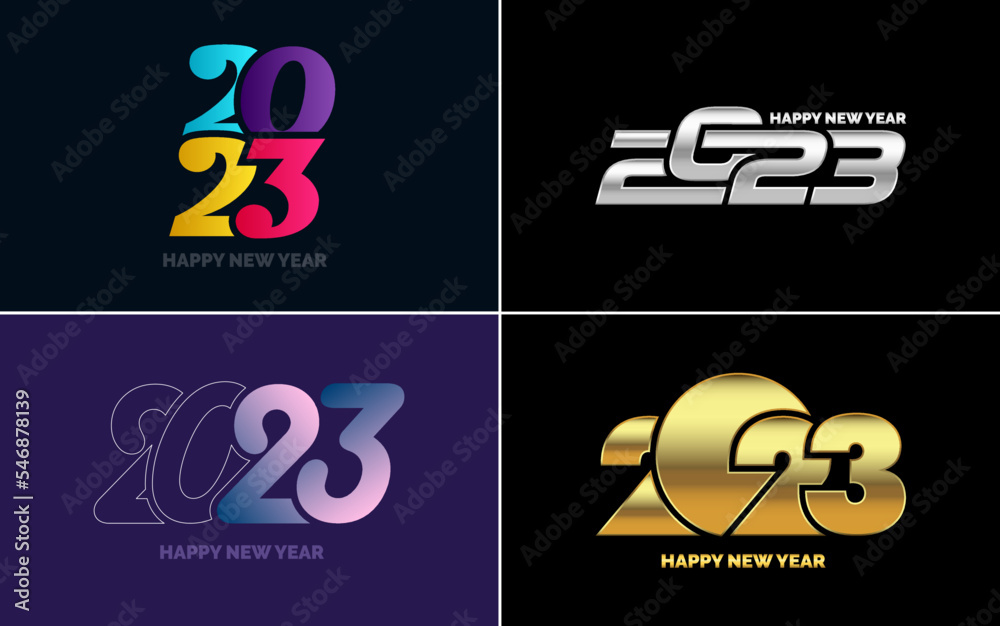 2023 Happy New Year Typography Pack