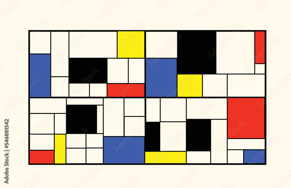 Vector retro Bauhaus de stijl brochure  booklet cover design template.