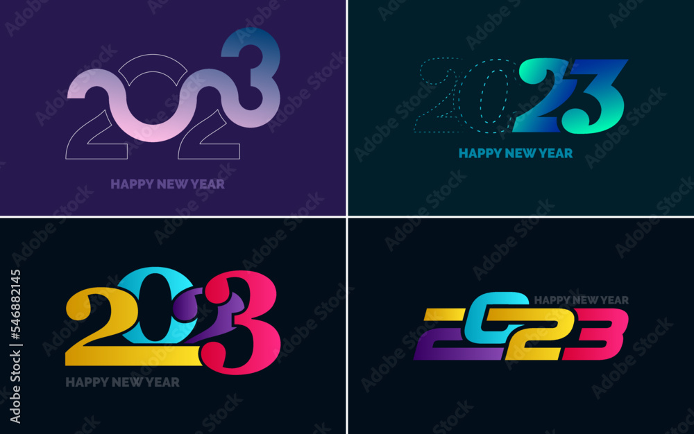 2023 Happy New Year Typography Pack
