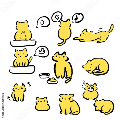 猫　イラスト