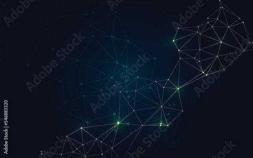 Green Technology background. Creative lighting template background. Vector illustration