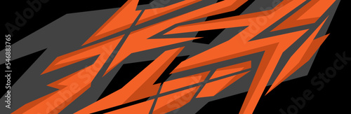 Side body graphic sticker. Abstract racing design concept. Car decal wrap design for motorcycle, boat, truck, car, boat and more.