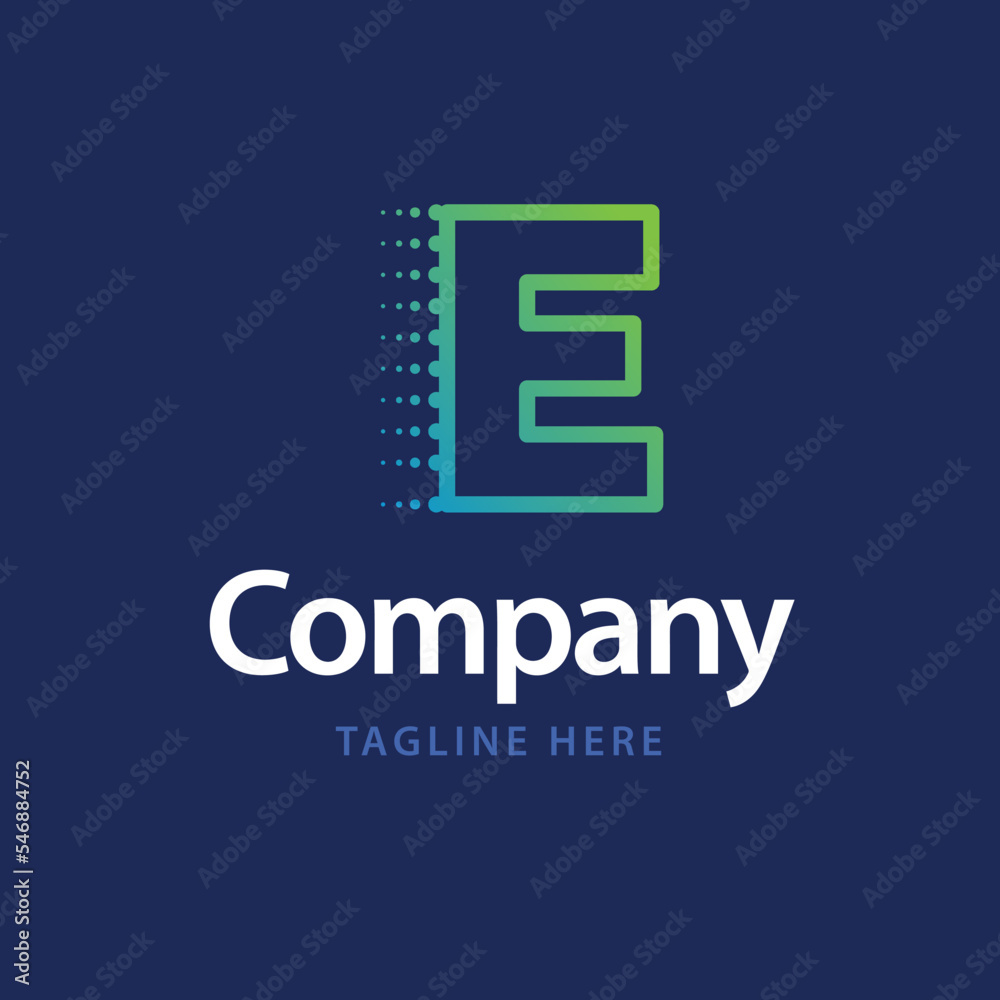 E Technology Logo. Business Brand identity design. Vector illustration