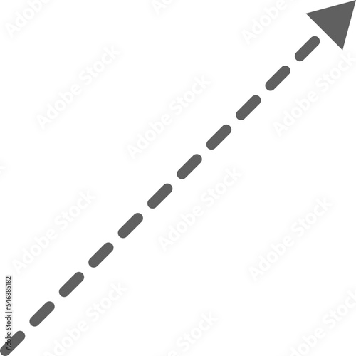 Arrow Dotted Line Straight For Decoration Minimal