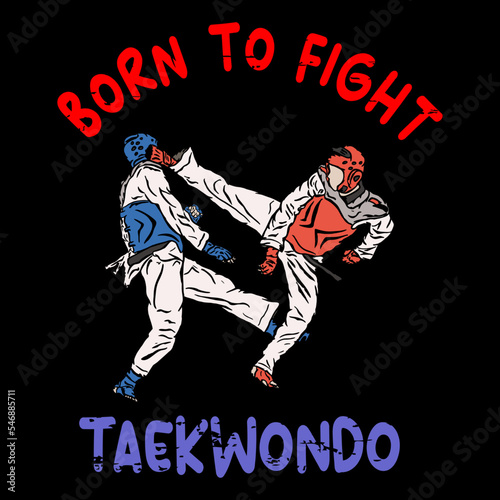 taekwondo karate martial art logo vector desing for t-shirt  or merchendise