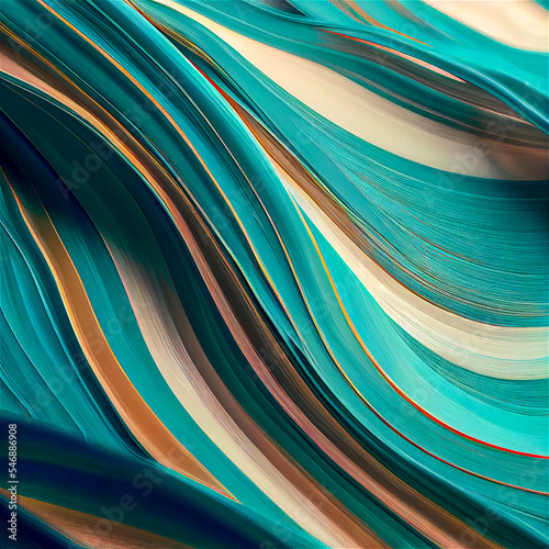 Turquoise, orange and white...
