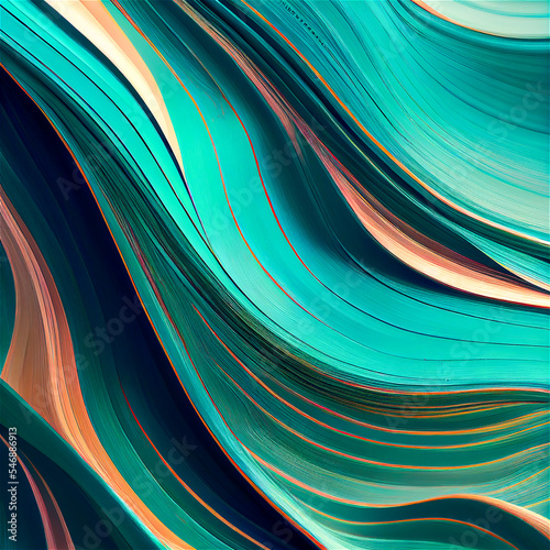 Turquoise, orange and white...