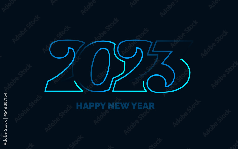 2067 Design Happy New Year. New Year 2023 logo design for brochure design. card. banner. Christmas decor 2023. Vector illustration