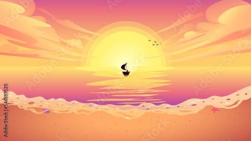 sunset illustration