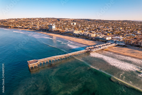 Pier at Mission Beach in San Diego in the Early Morning
